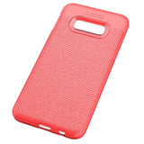 Maxbell Lichee Leather Cellphone Anti-drop Case for Samsung Galaxy S10 E Red - Aladdin Shoppers