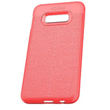 Maxbell Lichee Leather Cellphone Anti-drop Case for Samsung Galaxy S10 E Red - Aladdin Shoppers