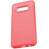 Maxbell Lichee Leather Cellphone Anti-drop Case for Samsung Galaxy S10 E Red - Aladdin Shoppers