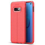Maxbell Lichee Leather Cellphone Anti-drop Case for Samsung Galaxy S10 E Red - Aladdin Shoppers