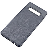 Maxbell Lichee Leather Mobile Phone Case for Samsung Galaxy S10 Plus Dark Blue - Aladdin Shoppers