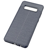 Maxbell Lichee Leather Mobile Phone Case for Samsung Galaxy S10 Plus Dark Blue - Aladdin Shoppers