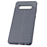 Maxbell Lichee Leather Mobile Phone Case for Samsung Galaxy S10 Plus Dark Blue - Aladdin Shoppers