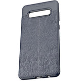 Maxbell Lichee Leather Mobile Phone Case for Samsung Galaxy S10 Plus Dark Blue - Aladdin Shoppers