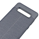 Maxbell Lichee Leather Mobile Phone Case for Samsung Galaxy S10 Plus Dark Blue - Aladdin Shoppers