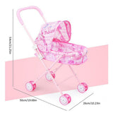 Maxbell Lifelike Baby Doll Tollder Stroller Set Simulation Furniture Toy Playset #2 - Aladdin Shoppers