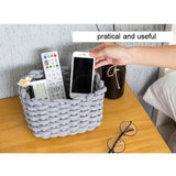 Maxbell Linen Weaving Storage Baskets Box with Handle Laundry Basket Organizer Grey S - Aladdin Shoppers