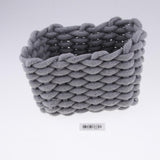 Maxbell Linen Weaving Storage Baskets Box with Handle Laundry Basket Organizer Grey S - Aladdin Shoppers