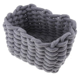Maxbell Linen Weaving Storage Baskets Box with Handle Laundry Basket Organizer Grey S - Aladdin Shoppers