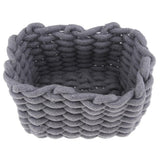 Maxbell Linen Weaving Storage Baskets Box with Handle Laundry Basket Organizer Grey S - Aladdin Shoppers