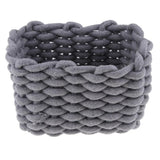 Maxbell Linen Weaving Storage Baskets Box with Handle Laundry Basket Organizer Grey S - Aladdin Shoppers