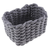 Maxbell Linen Weaving Storage Baskets Box with Handle Laundry Basket Organizer Grey S - Aladdin Shoppers