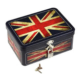 Maxbell Locked tinplate Metal Collection Iron Storage Box British Flag - Aladdin Shoppers