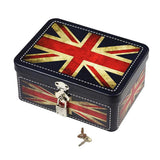 Maxbell Locked tinplate Metal Collection Iron Storage Box British Flag - Aladdin Shoppers