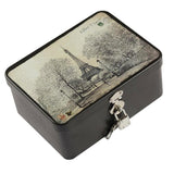 Maxbell Locked tinplate Metal Collection Iron Storage Box Eiffel Tower - Aladdin Shoppers