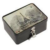 Maxbell Locked tinplate Metal Collection Iron Storage Box Eiffel Tower - Aladdin Shoppers