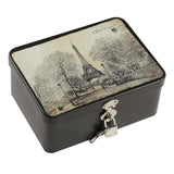 Maxbell Locked tinplate Metal Collection Iron Storage Box Eiffel Tower - Aladdin Shoppers