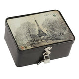 Maxbell Locked tinplate Metal Collection Iron Storage Box Eiffel Tower - Aladdin Shoppers