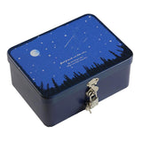 Maxbell Locked tinplate Metal Collection Iron Storage Box Meteor Shower - Aladdin Shoppers