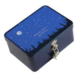 Maxbell Locked tinplate Metal Collection Iron Storage Box Meteor Shower - Aladdin Shoppers
