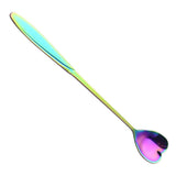 Maxbell Long Handle Stainless Steel Coffee Dessert Spoon Ladle Colorful Heart-Shape - Aladdin Shoppers