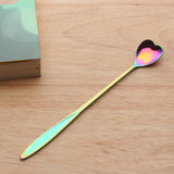 Maxbell Long Handle Stainless Steel Coffee Dessert Spoon Ladle Colorful Heart-Shape - Aladdin Shoppers