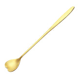Maxbell Long Handle Stainless Steel Coffee Dessert Spoon Ladle Gold Heart - Aladdin Shoppers