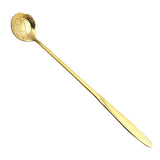 Maxbell Long Handle Stainless Steel Coffee Dessert Spoon Ladle Gold Rose - Aladdin Shoppers