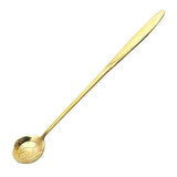 Maxbell Long Handle Stainless Steel Coffee Dessert Spoon Ladle Gold Rose - Aladdin Shoppers