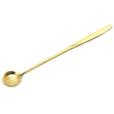 Maxbell Long Handle Stainless Steel Coffee Dessert Spoon Ladle Gold Rose - Aladdin Shoppers