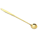 Maxbell Long Handle Stainless Steel Coffee Dessert Spoon Ladle Gold Rose - Aladdin Shoppers