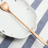 Maxbell Long Handle Stainless Steel Coffee Dessert Spoon Ladle Rose Gold Heart - Aladdin Shoppers