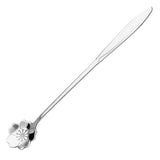 Maxbell Long Handle Stainless Steel Coffee Dessert Spoon Ladle Silver Sakura - Aladdin Shoppers