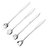 Maxbell Long Handle Stainless Steel Coffee Dessert Spoon Ladle Silver Sakura - Aladdin Shoppers