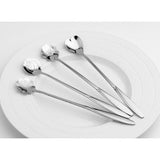 Maxbell Long Handle Stainless Steel Coffee Dessert Spoon Ladle Silver Sakura - Aladdin Shoppers