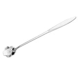 Maxbell Long Handle Stainless Steel Coffee Dessert Spoon Ladle Silver Sakura - Aladdin Shoppers