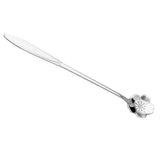Maxbell Long Handle Stainless Steel Coffee Dessert Spoon Ladle Silver Sakura - Aladdin Shoppers