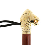 Maxbell Long Metal Shoe Horn With Schima Wood Handle And Solid Brass Lion Head 32cm（12.60in） - Aladdin Shoppers