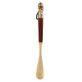 Maxbell Long Metal Shoe Horn With Schima Wood Handle And Solid Brass Lion Head 32cm（12.60in） - Aladdin Shoppers