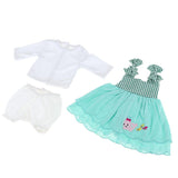 Maxbell Long Sleeve Tops Dress Short Pants for 22'' Newborn Baby Doll Clothes Set - Aladdin Shoppers