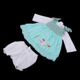 Maxbell Long Sleeve Tops Dress Short Pants for 22'' Newborn Baby Doll Clothes Set - Aladdin Shoppers