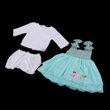 Maxbell Long Sleeve Tops Dress Short Pants for 22'' Newborn Baby Doll Clothes Set - Aladdin Shoppers