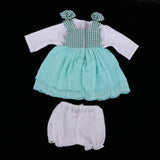 Maxbell Long Sleeve Tops Dress Short Pants for 22'' Newborn Baby Doll Clothes Set - Aladdin Shoppers