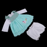 Maxbell Long Sleeve Tops Dress Short Pants for 22'' Newborn Baby Doll Clothes Set - Aladdin Shoppers