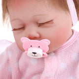 Maxbell Lovely 22inch Reborn Doll Soft Silicone Newborn Baby Doll with Clothes Pink - Aladdin Shoppers
