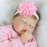 Maxbell Lovely 22inch Reborn Doll Soft Silicone Newborn Baby Doll with Clothes Pink - Aladdin Shoppers