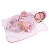 Maxbell Lovely 22inch Reborn Doll Soft Silicone Newborn Baby Doll with Clothes Pink - Aladdin Shoppers
