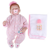 Maxbell Lovely 22inch Reborn Doll Soft Silicone Newborn Baby Doll with Clothes Pink - Aladdin Shoppers