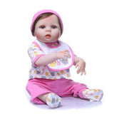 Maxbell Lovely 56cm Reborn Doll Full Silicone Newborn Baby Girl Doll Toy Clothes Set - Aladdin Shoppers