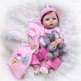 Maxbell Lovely 56cm Reborn Doll Full Silicone Newborn Baby Girl Doll Toy Clothes Set - Aladdin Shoppers